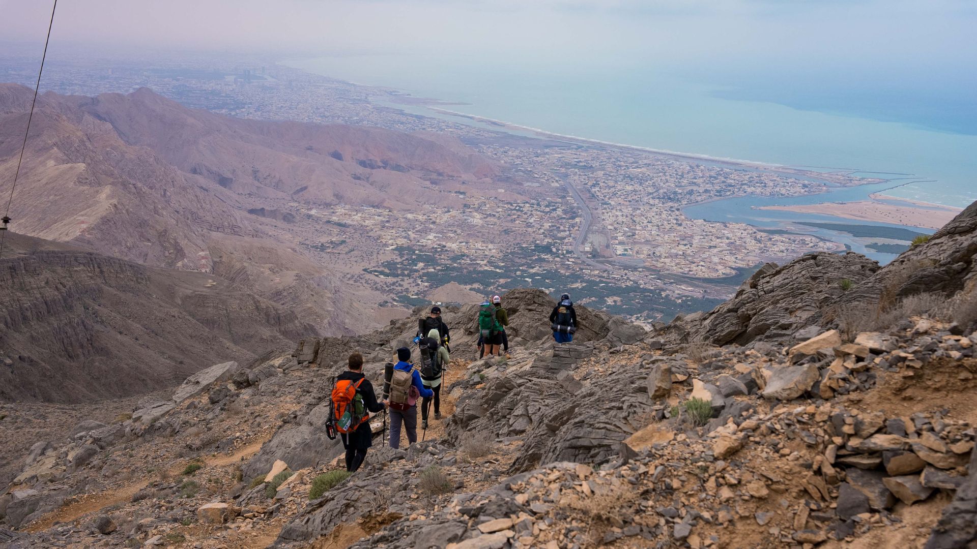 Highlander hikers in Jebel Jais